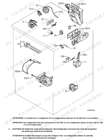 Взрыв-схема стиральной машины Privileg 562803_20239 - Схема узла Electrical equipment 268